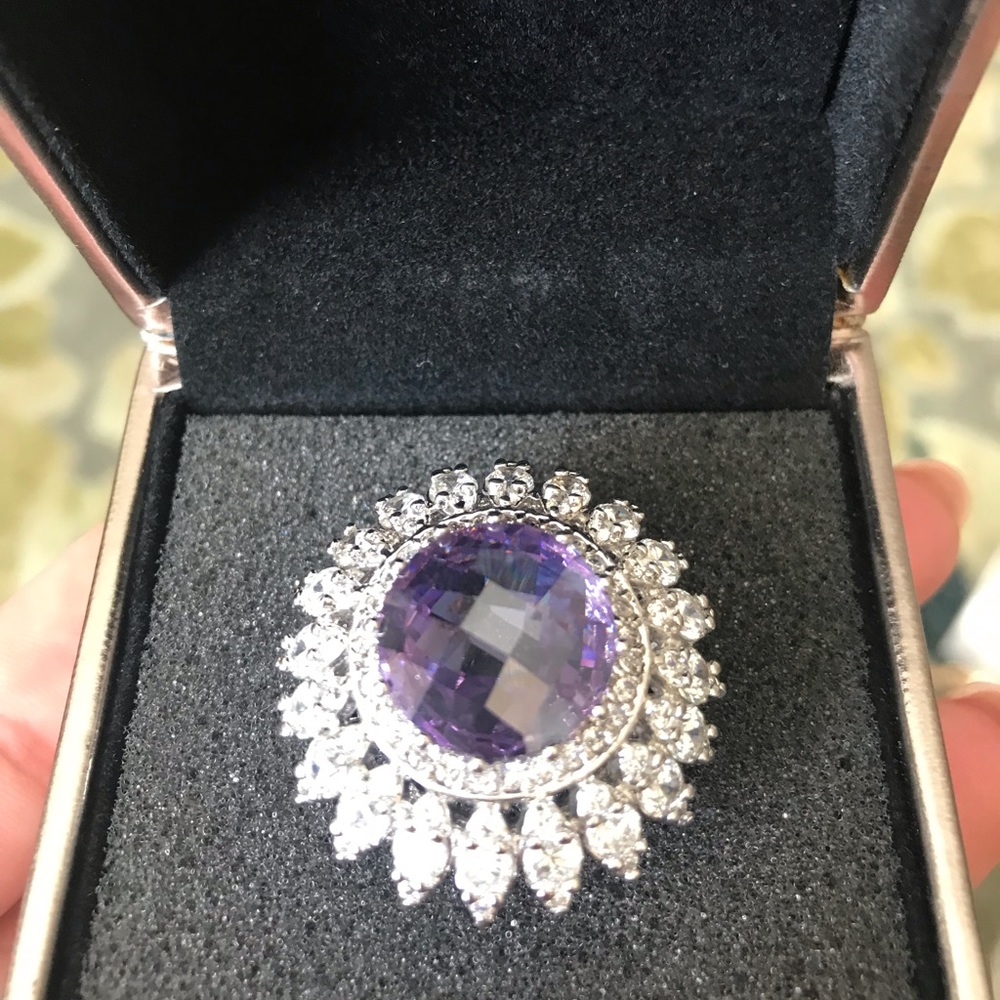 Purple Cocktail Ring